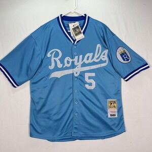 George Brett Kansas City Royals Jersey Mens 50 MLB Mitchell Ness Cooperstown NWT